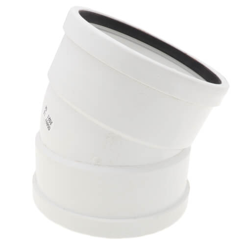 Main product image of 6" PVC SDR 35 1/16 Bend 22.5° Elbow (G x G)