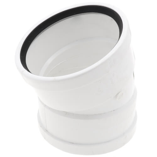 Main product image of 6" PVC SDR 35 1/16 Bend 22.5° Elbow (G x G)