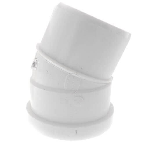 Main product image of 8" PVC SDR 35 1/16 Bend 22.5° Elbow (Spigot x G)