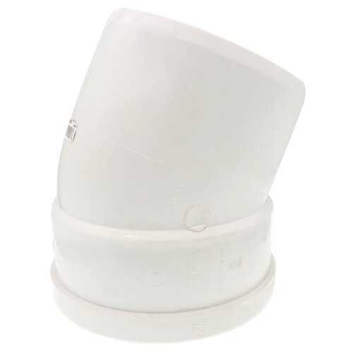 Main product image of 6" PVC SDR 35 1/16 Bend 22.5° Elbow (Spigot x G)