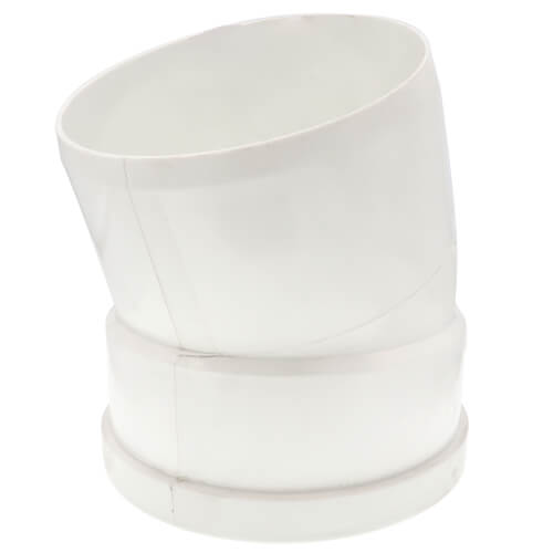 Main product image of 6" PVC SDR 35 1/16 Bend 22.5° Elbow (Spigot x G)