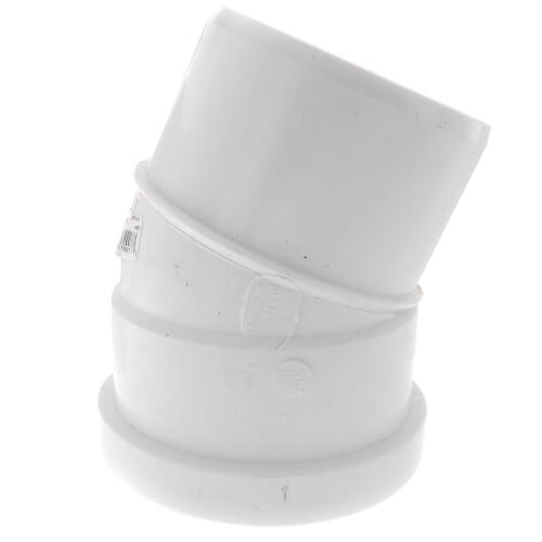 Main product image of 4" PVC SDR 35 1/16 Bend 22.5° Elbow (Spigot x G)