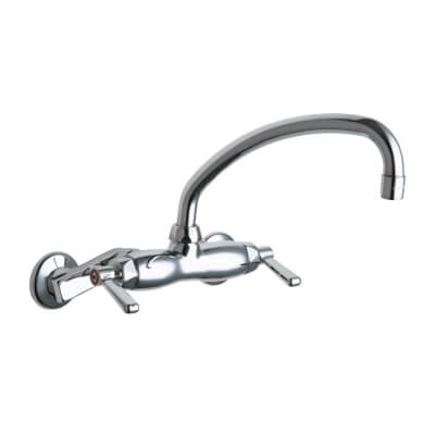 Main product image of 445 Series 9-1/2" L-Type Swing Wall-Mounted Manual Sink Faucet w/Adjustable Centers