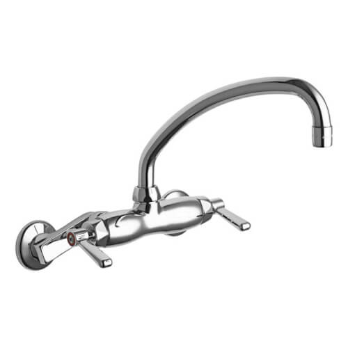 Main product image of 445 Series 1.5 GPM 9-1/2" Wall-Mounted Manual Sink Faucet w/ L-Type Swing Spout & Adjustable Centers, 445-L9E35ABCP
