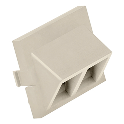 Main product image of 2-port Angled MOS Quickport, Adapter, 1.5 Units High (Ivory)