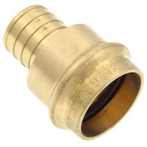 Main product image of 1" PEX Crimp x Copper Press Brass Adapter (Lead Free)