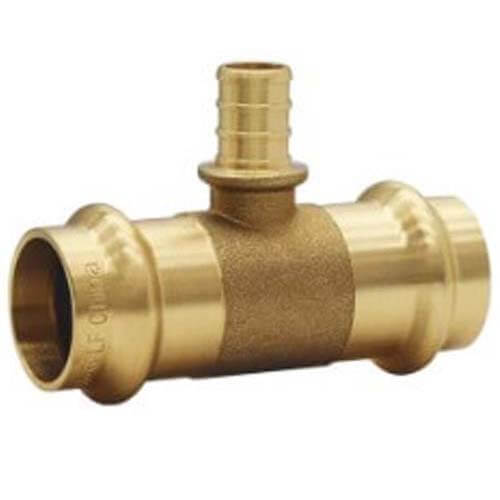 Main product image of 1-1/4" x 1-1/4" x 3/4" Press x Press x PEX Crimp Tee