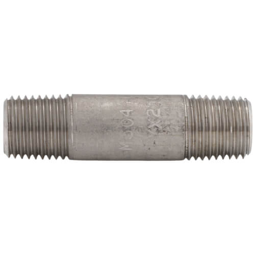 Main product image of 1/4" X 2" Schedule 80, 304/304L Seamless Stainless Steel Nipple