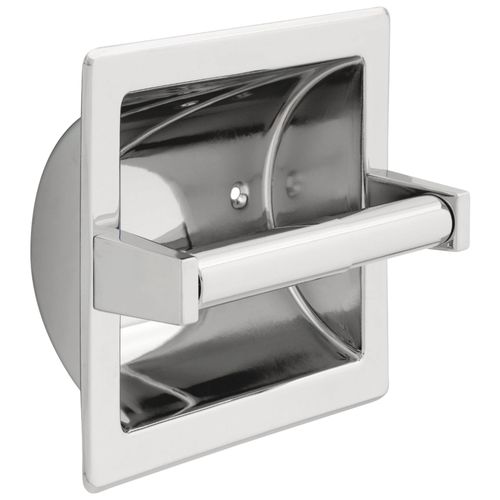 Main product image of Brass Recessed Paper Holder w/ Brass Roller (Chrome), 45072