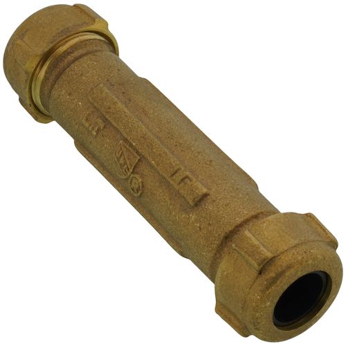 Main product image of 3/8" IPS (1/2" CTS) Brass Compression Coupling Long (Lead Free)