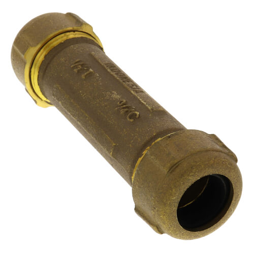 Main product image of 1/2" IPS (3/4" CTS) Brass Compression Coupling Long (Lead Free)