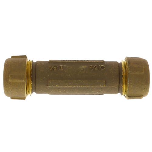 Main product image of 1/2" IPS (3/4" CTS) Brass Compression Coupling Long (Lead Free)