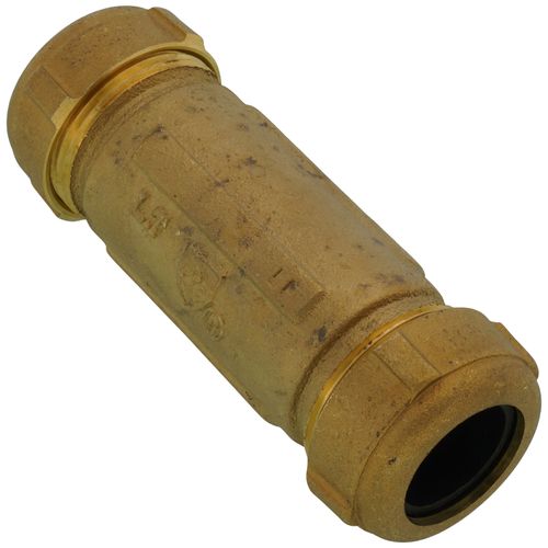 Main product image of 3/4" IPS (1" CTS) Brass Compression Coupling Long (Lead Free)