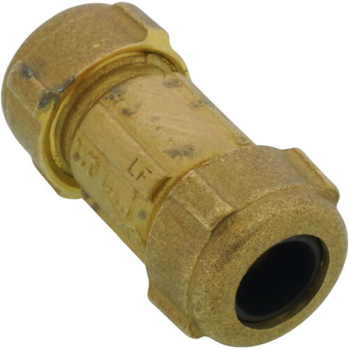 Main product image of 3/8" IPS (1/2" CTS) Brass Compression Coupling Long (Lead Free)