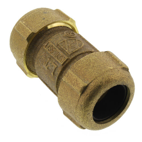 Main product image of 1/2" IPS (3/4" CTS) Brass Compression Coupling Short (Lead Free)