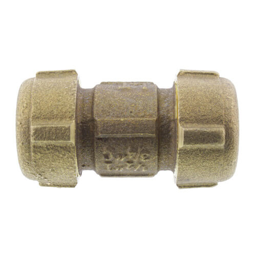 Main product image of 1/2" IPS (3/4" CTS) Brass Compression Coupling Short (Lead Free)