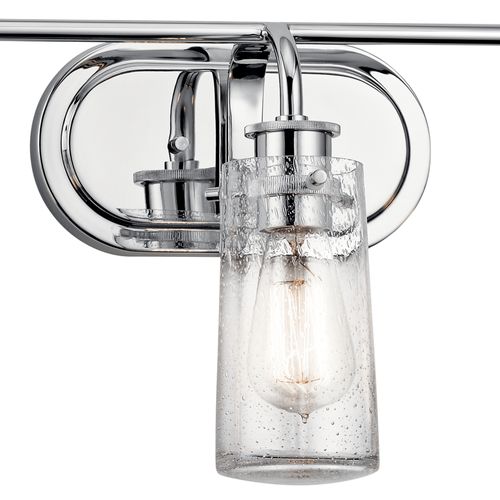 Main product image of Braelyn 24" 3 Light Vanity Light w/ Clear Seeded Glass (Chrome)