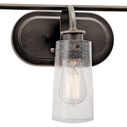 Main product image of Braelyn 24" 3 Light Vanity Light w/ Clear Seeded Glass (Olde Bronze)