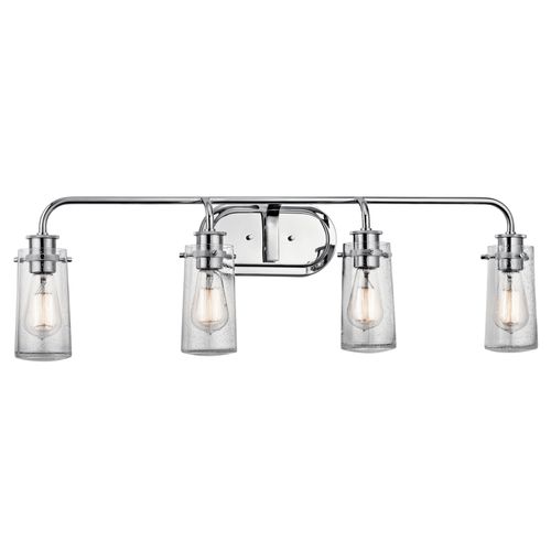 Main product image of Braelyn 44" 4 Light Vanity Light w/ Clear Seeded Glass (Chrome)