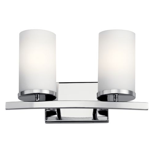 Main product image of Crosby 15" 2 Light Vanity Light Satin Etched Cased Opal (Chrome)