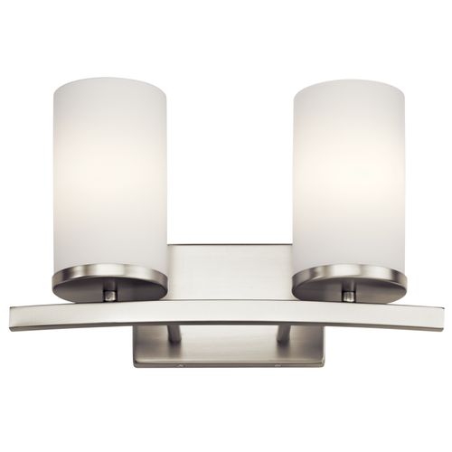 Main product image of Crosby 15" 2 Light Vanity Light Satin Etched Cased Opal (Brushed Nickel)
