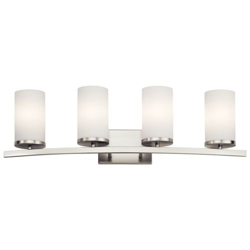 Main product image of Crosby 31" 4 Light Vanity Light Satin Etched Cased Opal (Brushed Nickel)