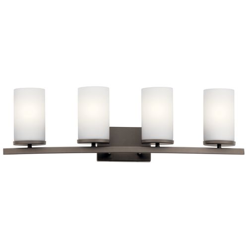 Main product image of Crosby 31" 4 Light Vanity Light Satin Etched Cased Opal (Olde Bronze)