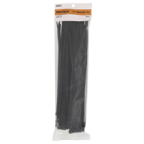 Main product image of Wire & Cable Ties - Nylon Black - 11-1/4" (Bag of 100), 455070