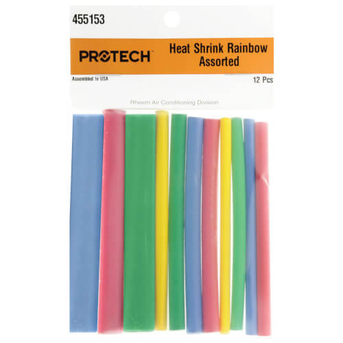 Main product image of Heat Shrink Tubing Assortment Rainbow Pack - 1/4" (5), 3/16" (4), 3/8" (3) I.D., 455153