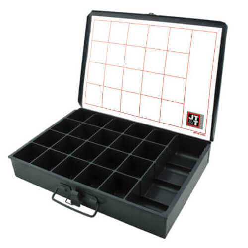 Main product image of Metal Box for Electrical Connectors 14" x 9-1/4" x 2" (21 Compartment), 455157