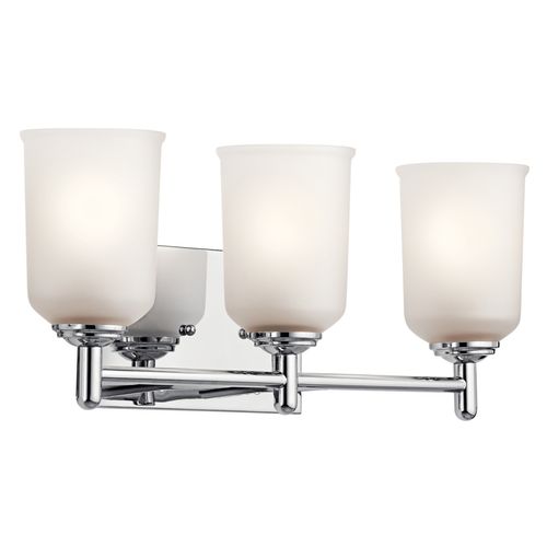 Main product image of Shailene 21" 3 Light Vanity Light w/ Satin Etched Glass (Chrome)