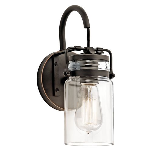 Main product image of Brinley 11.5"es 1 Light Wall Sconce w/ Clear Glass (Olde Bronze)