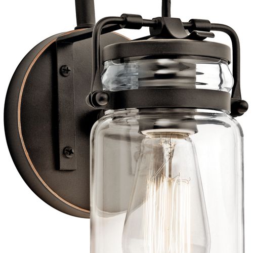 Main product image of Brinley 11.5"es 1 Light Wall Sconce w/ Clear Glass (Olde Bronze)