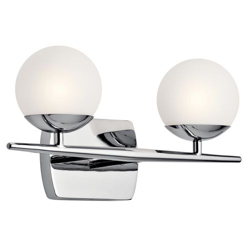 Main product image of Jasper 16.5"es 2 Light Halogen Vanity Light w/ Satin Etched Cased Opal Glass (Chrome)
