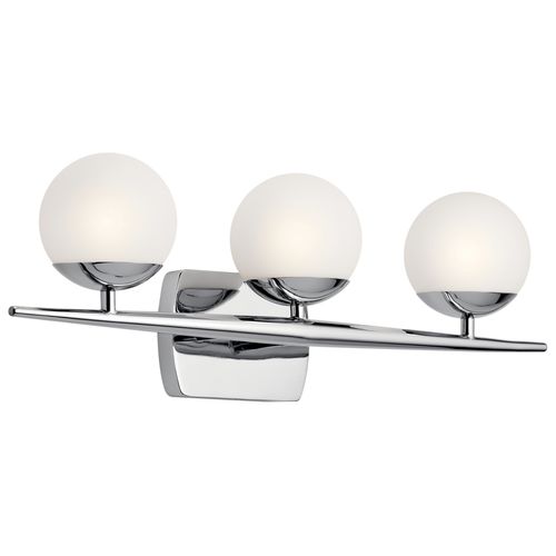 Main product image of Jasper 24.5" 3 Light Halogen Vanity Light w/ Satin Etched Cased Opal Glass (Chrome)