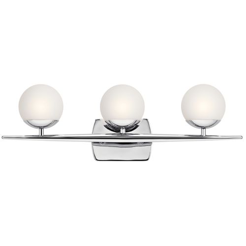 Main product image of Jasper 24.5" 3 Light Halogen Vanity Light w/ Satin Etched Cased Opal Glass (Chrome)
