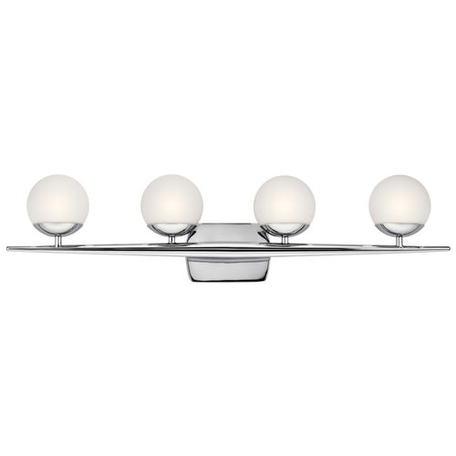 Main product image of Jasper 32.25" 4 Light Halogen Vanity Light w/ Satin Etched Cased Opal Glass (Chrome)