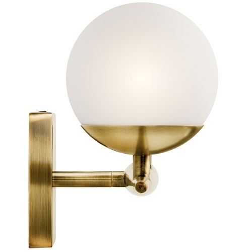 Main product image of Jasper 32.25" 4 Light Halogen Vanity Light w/ Satin Etched Cased Opal Glass (Natural Brass)