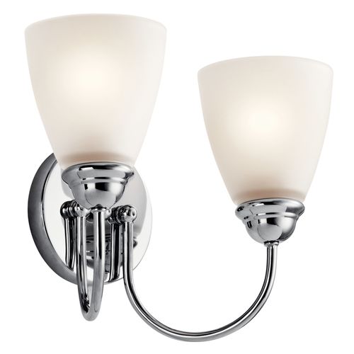 Main product image of Jolie 13" 2 Light Vanity Light w/ Satin Etched Glass (Chrome)