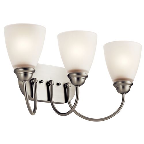 Main product image of Jolie 20.25" 3 Light Vanity Light w/ Satin Etched Glass (Brushed Nickel)