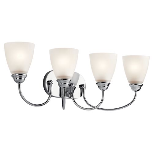 Main product image of Jolie 28" 4 Light Vanity Light w/ Satin Etched Glass (Chrome)