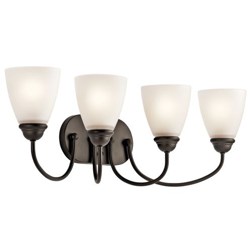 Main product image of Jolie 28" 4 Light Vanity Light w/ Satin Etched Glass (Olde Bronze)