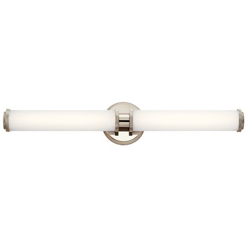 Main product image of Indeco 27" LED Linear Vanity Light w/ Satin Etched White Glass (Polished Nickel)