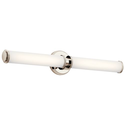 Main product image of Indeco 27" LED Linear Vanity Light w/ Satin Etched White Glass (Polished Nickel)