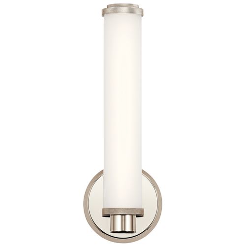 Main product image of Indeco 14.5" LED Linear Vanity Light w/ Satin Etched White Glass (Polished Nickel)
