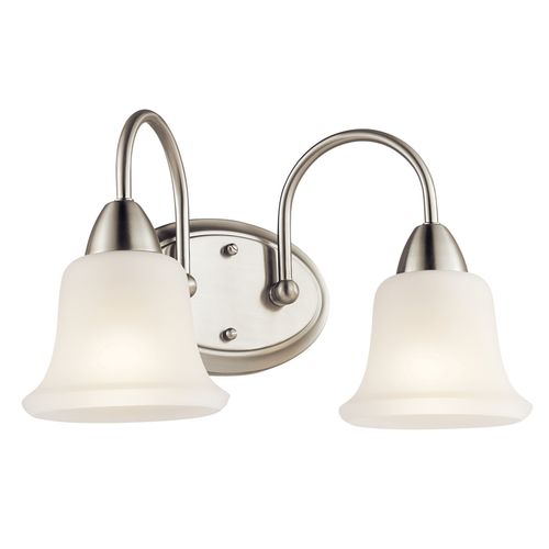 Main product image of Nicholson 16" 2 Light Vanity Light w/ Satin Etched Glass (Brushed Nickel)