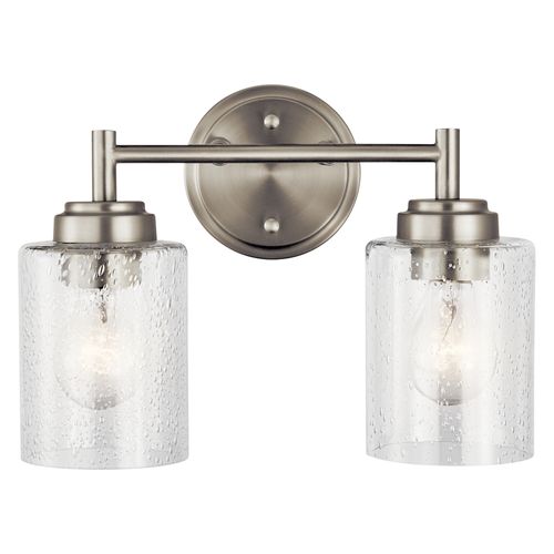 Main product image of Winslow 12.75" 2 Light Vanity Light w/ Clear Seeded Glass (Brushed Nickel)
