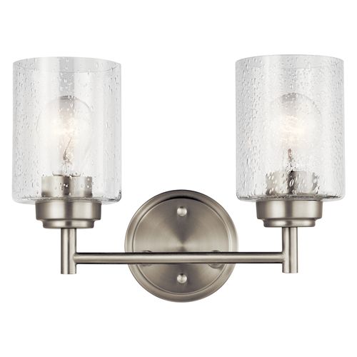 Main product image of Winslow 12.75" 2 Light Vanity Light w/ Clear Seeded Glass (Brushed Nickel)
