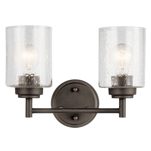 Main product image of Winslow 12.75" 2 Light Vanity Light w/ Clear Seeded Glass (Olde Bronze)