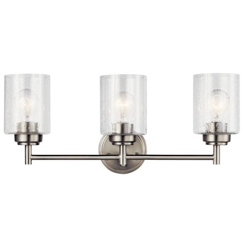 Main product image of Winslow 21.5" 3 Light Vanity Light w/ Clear Seeded Glass (Brushed Nickel)